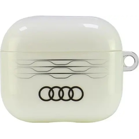 Audi IML Geometric Pattern AirPods 3 Case - White - (AUDI000171-0)