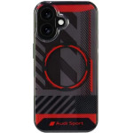 Audi IML Sport MagSafe iPhone 16 6.1 black/black hardcase AUS-IMLMIP16-RSQ/D2-BK - (AUDI000194-0)