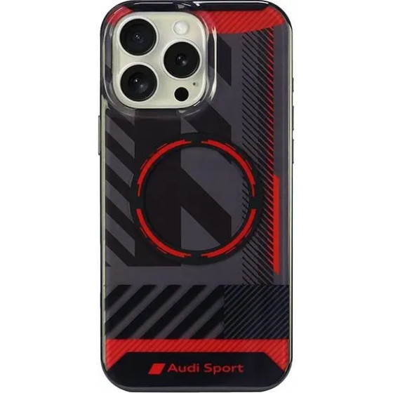 Audi IML Sport MagSafe iPhone 16 Pro Max 6.9 black/black hardcase AUS-IMLMIP16PM-RSQ/D2-BK - (AUDI000196-0)