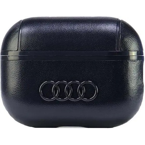 Audi Leather Big Logo AirPods Pro 2 cover black/black AU-APP2-GT/D3-BK - (AUDI000165-0)