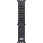 Audi Logo Genuine Leather Magnetic Ring Strap for Apple Watch 40 / 41 / 42 mm - Black - (AUDI000207-0)
