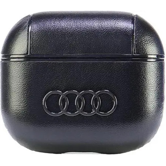 Audi Leather Big Logo Case for AirPods 3 - Black - (AUDI000164-0)