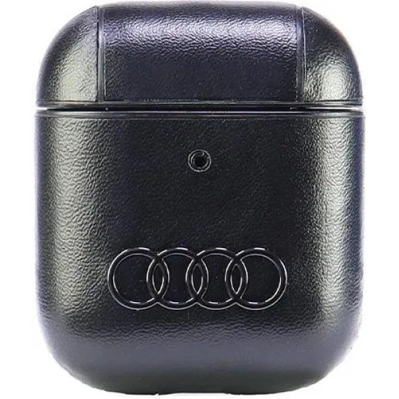 Audi Leather Big Logo Case for AirPods 1 / 2 - Black - (AUDI000163-0)
