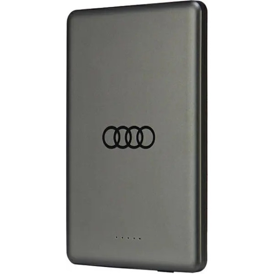 Audi Powerbank Big Logo MagSafe inductive 15W 5000mAh - gray - (AUDI000136-0)