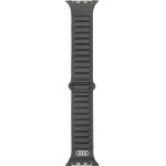 Audi Logo Synthetic Leather Magnetic Ring Strap for Apple Watch 44/45/46/49 mm - Black - (AUDI000204-0)