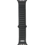Audi Logo Synthetic Leather Magnetic Ring Strap for Apple Watch 40/41/42 mm - Black - (AUDI000205-0)