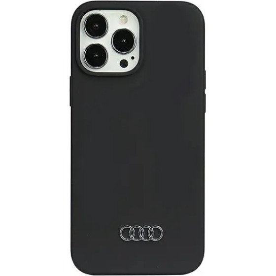 Audi Silicone Case iPhone 13 Pro Max 6.7 black/black hardcase AU-LSRIP13PM-Q3/D1-BK - (AUDI000035-0)