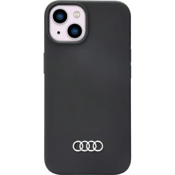 Audi Silicone Case iPhone 14 6.1 black/black hardcase AU-LSRIP14-Q3/D1-BK - (AUDI000036-0)