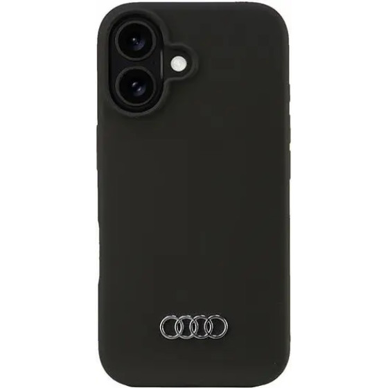 Audi Silicone Case iPhone 16 6.1 black/black hardcase AU-LSRIP16-Q3/D1-BK - (AUDI000177-0)