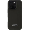 Audi Silicone Case iPhone 16 Pro 6.3 black/black hardcase AU-LSRIP16P-Q3/D1-BK - (AUDI000178-0)