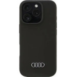 Audi Silicone Case iPhone 16 Pro 6.3 black/black hardcase AU-LSRIP16P-Q3/D1-BK - (AUDI000178-0)