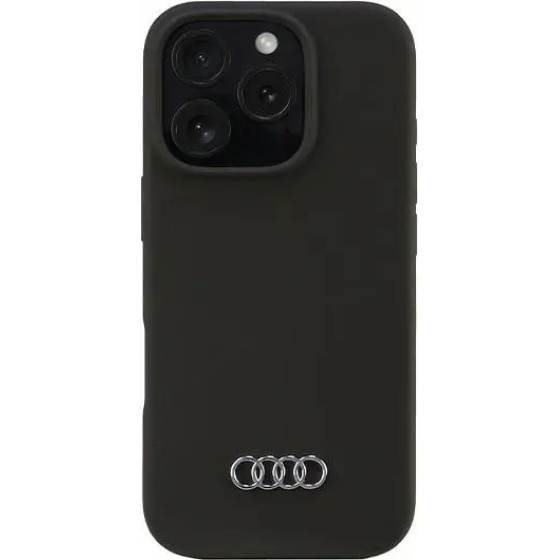 Audi Silicone Case iPhone 16 Pro 6.3 black/black hardcase AU-LSRIP16P-Q3/D1-BK - (AUDI000178-0)