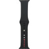 Audi Sport Red Logo Silicone Watch Strap for Apple Watch 40 / 41 / 42 mm - black - (AUDI000212-0)