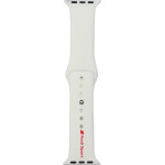 Audi Sport Red Logo Silicone Watch Strap for Apple Watch 40 / 41 / 42 mm - white - (AUDI000213-0)