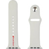 Audi Sport Red Logo Silicone Watch Strap for Apple Watch 40 / 41 / 42 mm - white - (AUDI000213-0)