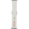 Audi Sport Red Logo Silicone Watch Strap for Apple Watch 44 / 45 / 46 / 49 mm - white - (AUDI000211-0)