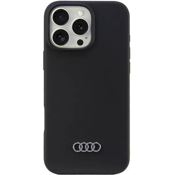 Audi Silicone Case iPhone 16 Pro Max 6.9 black/black hardcase AU-LSRIP16PM-Q3/D1-BK - (AUDI000179-0)