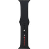 Audi Sport Red Logo Silicone Watch Strap for Apple Watch 44 / 45 / 46 / 49 mm - black - (AUDI000210-0)