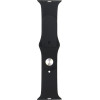 Audi Sport Red Logo Silicone Watch Strap for Apple Watch 44 / 45 / 46 / 49 mm - black - (AUDI000210-0)