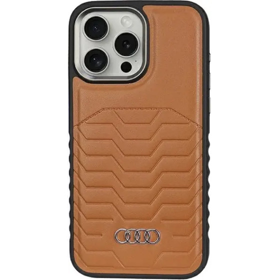 Audi Synthetic Leather case with MagSafe for iPhone 14 Pro - brown - (AUDI000121-0)