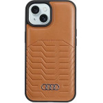 Audi Synthetic Leather Case with MagSafe for iPhone 15 Plus / 14 Plus - Brown - (AUDI000124-0)