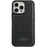 Audi Synthetic Leather case with MagSafe for iPhone 15 Pro - black - (AUDI000108-0)
