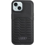 Audi Synthetic Leather Case with MagSafe for iPhone 15/14/13 - Black - (AUDI000107-0)