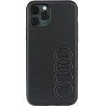 Audi Synthetic Leather iPhone 11 Pro 5.8 black/black hardcase AU-TPUPPCIP11-TT/D1-BK - (AUDI000018-0)
