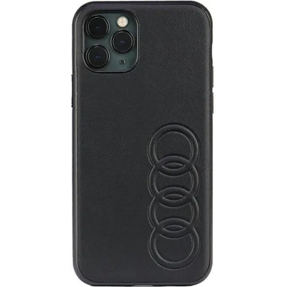 Audi Synthetic Leather iPhone 11 Pro 5.8 black/black hardcase AU-TPUPPCIP11-TT/D1-BK - (AUDI000018-0)