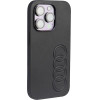 Audi Synthetic Leather iPhone 14 Pro 6.1 black/black hardcase AU-TPUPPCIP14P-TT/D1-BK - (AUDI000023-0)
