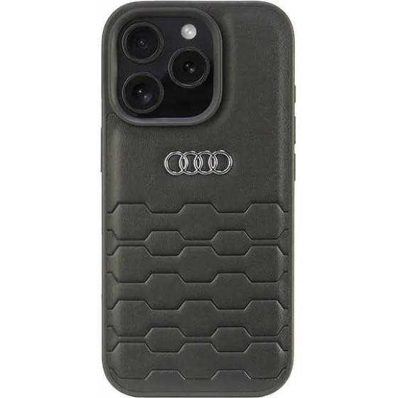 Audi Synthetic Leather iPhone 16 Pro 6.3 black/black hardcase AU-TPUPCIP16P-GT/D2-BK - (AUDI000181-0)