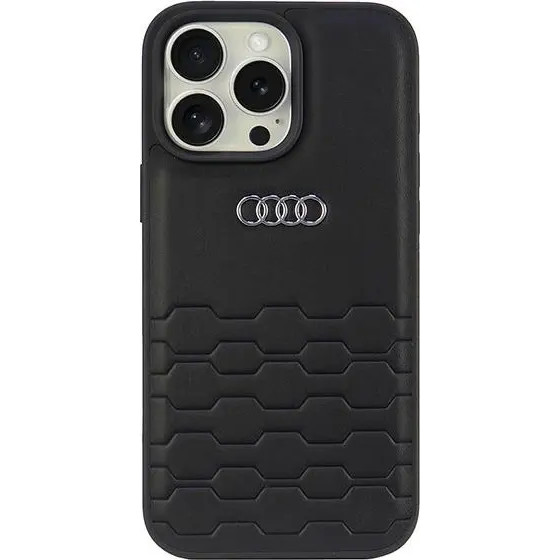 Audi Synthetic Leather iPhone 16 Pro Max 6.9 black/black hardcase AU-TPUPCIP16PM-GT/D2-BK - (AUDI000183-0)