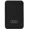 Audi Synthetic Leather magnetic wallet compatible with MagSafe - black - (AUDI000132-0)