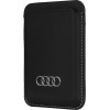Audi Synthetic Leather magnetic wallet compatible with MagSafe - black - (AUDI000132-0)