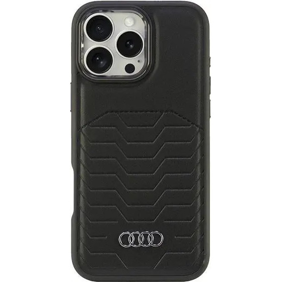 Audi Synthetic Leather MagSafe iPhone 16 Pro Max 6.9 black/black hardcase AU-TPUPCMIP16PM-GT/D3-BK - (AUDI000187-0)