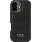 Audi Synthetic Leather MagSafe iPhone 16 6.1 black/black hardcase AU-TPUPCMIP16-GT/D3-BK - (AUDI000184-0)