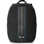 BMW Backpack BMBP15COMPVSKL 16 Black Nylon Blue Stripe - (BMW000906-0)