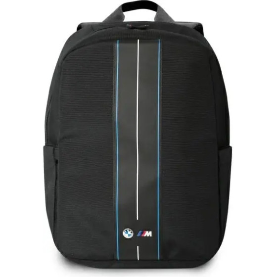 BMW Backpack BMBP15COMPVSKL 16 Black Nylon Blue Stripe - (BMW000906-0)