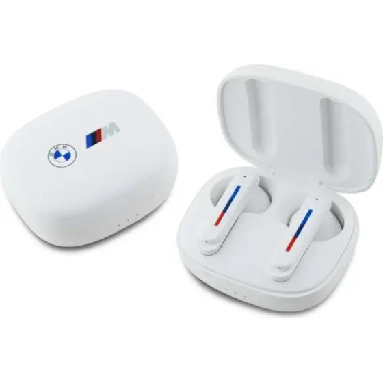 BMW Bluetooth headphones BMBEMIATP20LOH TWS + docking station white/white Printed Logos - (BMW000973-0)