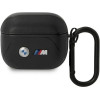 BMW BMA322PVTK AirPods 3 gen cover black/black Leather Curved Line - (BMW000619-0)