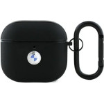 BMW BMA4SSLBK AirPods 4 cover black/black Geniune Leather Silver Logo - (BMW000980-0)