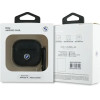 BMW BMA4SSLBK AirPods 4 cover black/black Geniune Leather Silver Logo - (BMW000980-0)