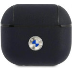 BMW BMA3SSLNA AirPods 3 cover granatowy/navy Geniune Leather Silver Logo - (BMW000442-0)