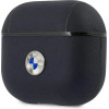 BMW BMA3SSLNA AirPods 3 cover granatowy/navy Geniune Leather Silver Logo - (BMW000442-0)