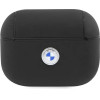 BMW BMAP2SSLBK AirPods Pro 2 (2022/2023) cover black/black Geniune Leather Silver Logo - (BMW000528-0)