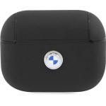 BMW BMAP2SSLBK AirPods Pro 2 (2022/2023) cover black/black Geniune Leather Silver Logo - (BMW000528-0)