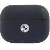 BMW BMAPSSLNA AirPods Pro cover granatowy/navy Geniune Leather Silver Logo - (BMW000366-0)