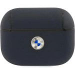 BMW BMAPSSLNA AirPods Pro cover granatowy/navy Geniune Leather Silver Logo - (BMW000366-0)