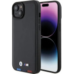 BMW BMHCP15M22PTDK iPhone 15 Plus 6.7 black/black Leather Stamp Tricolor - (BMW000686-0)