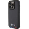 BMW BMHCP15L22PTDK iPhone 15 Pro 6.1 black/black Leather Stamp Tricolor - (BMW000687-0)